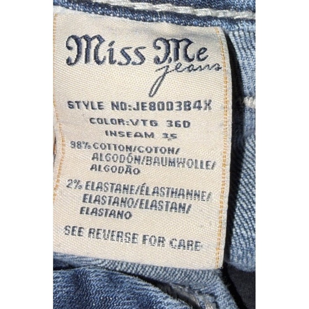 Miss Me Jeans Womens 29 Bootcut Flare Leopard Sequin Embellished Medium Wash - Picture 10 of 12